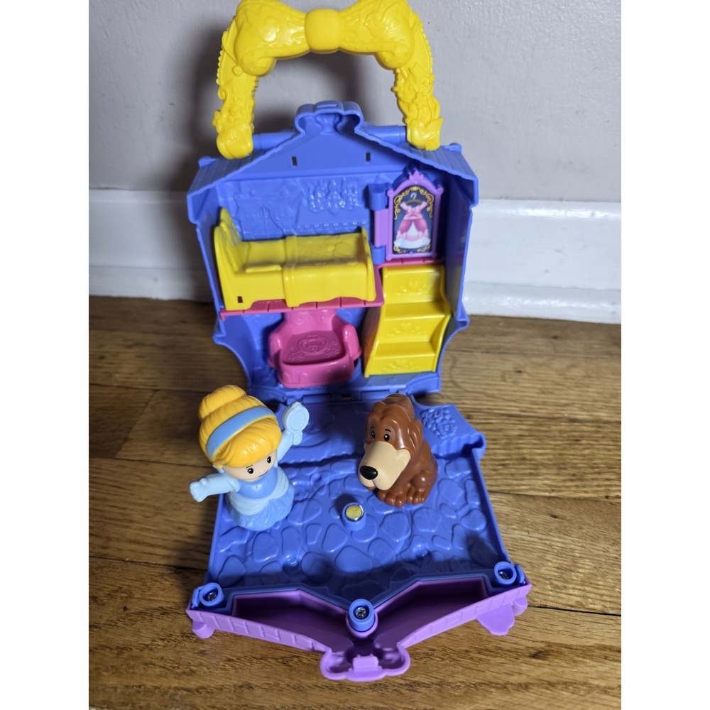 Fisher-Price Little People Toy Disney Princess Cinderella On-The-Go Playset